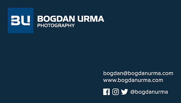 Business card design, Bogdan Urma Photography