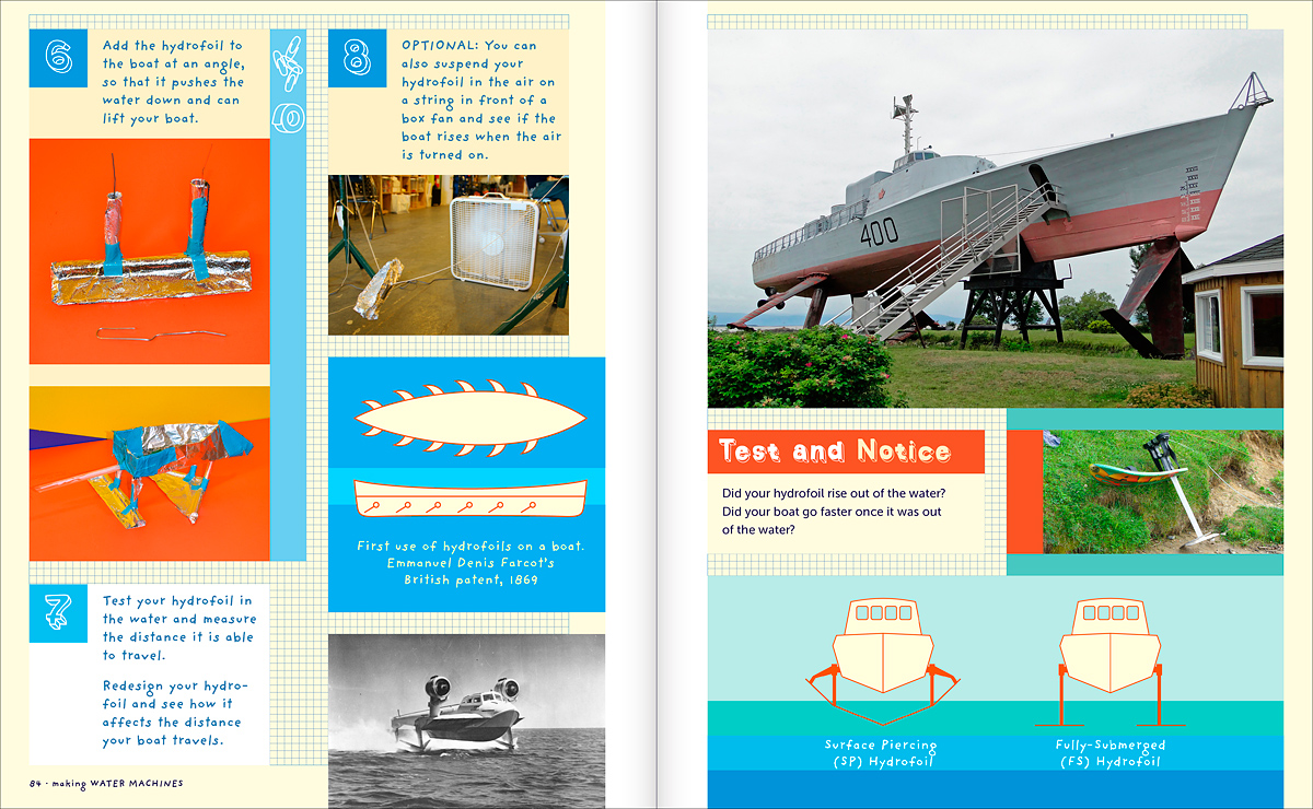 make pages, hydrofoil, Making Water Machines book