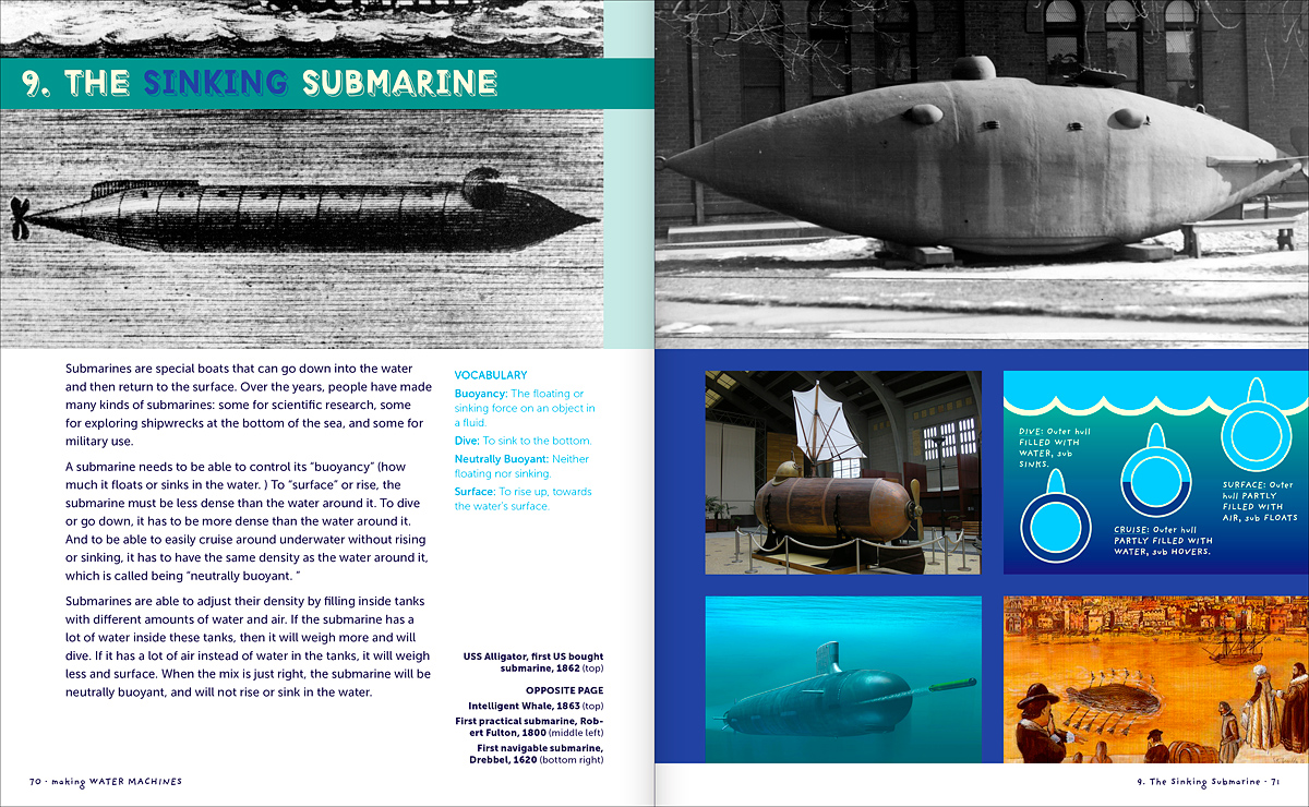 submarine intro, Making Water Machines book