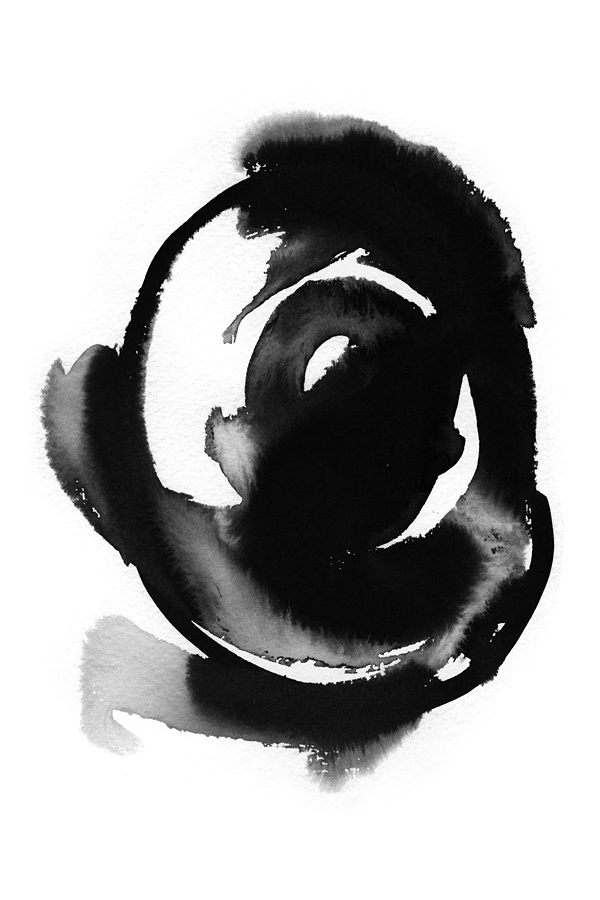 Mother - sumi ink painting illustration for poetry book
